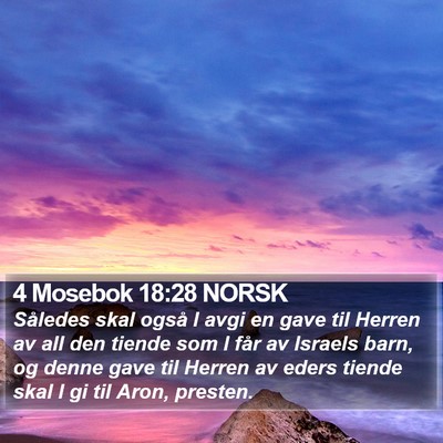 4 Mosebok 18:28 NORSK Bible Verse Image
