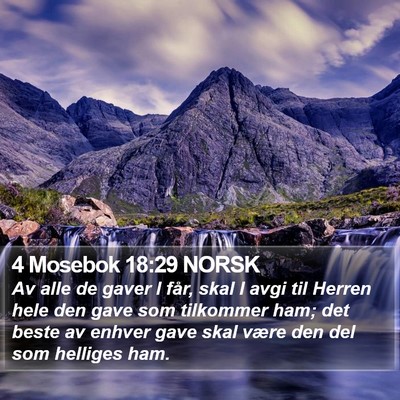 4 Mosebok 18:29 NORSK Bible Verse Image