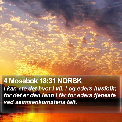 4 Mosebok 18:31 NORSK Bible Verse Image