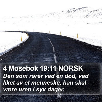 4 Mosebok 19:11 NORSK Bible Verse Image
