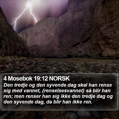 4 Mosebok 19:12 NORSK Bible Verse Image