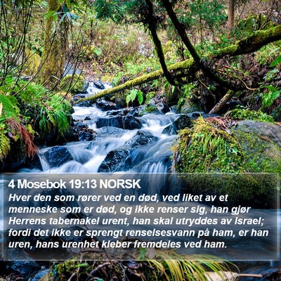 4 Mosebok 19:13 NORSK Bible Verse Image