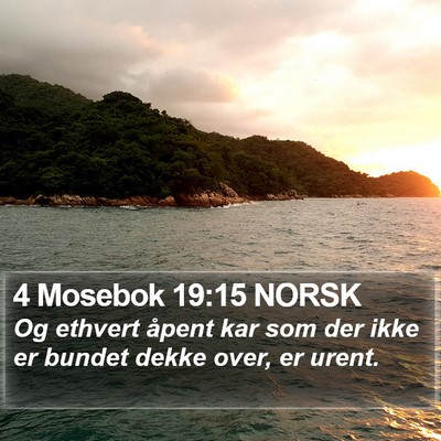 4 Mosebok 19:15 NORSK Bible Verse Image