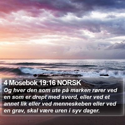 4 Mosebok 19:16 NORSK Bible Verse Image