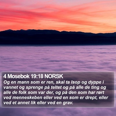 4 Mosebok 19:18 NORSK Bible Verse Image