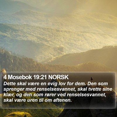 4 Mosebok 19:21 NORSK Bible Verse Image