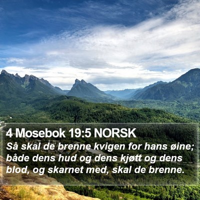 4 Mosebok 19:5 NORSK Bible Verse Image