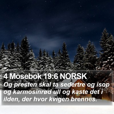 4 Mosebok 19:6 NORSK Bible Verse Image