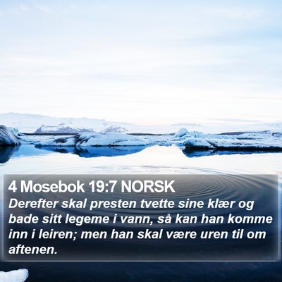 4 Mosebok 19:7 NORSK Bible Verse Image