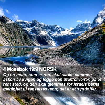 4 Mosebok 19:9 NORSK Bible Verse Image