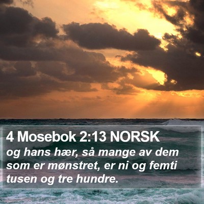 4 Mosebok 2:13 NORSK Bible Verse Image