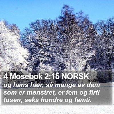 4 Mosebok 2:15 NORSK Bible Verse Image