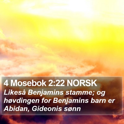 4 Mosebok 2:22 NORSK Bible Verse Image