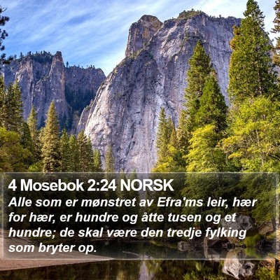 4 Mosebok 2:24 NORSK Bible Verse Image