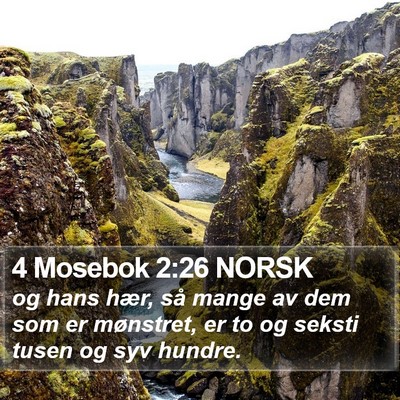 4 Mosebok 2:26 NORSK Bible Verse Image
