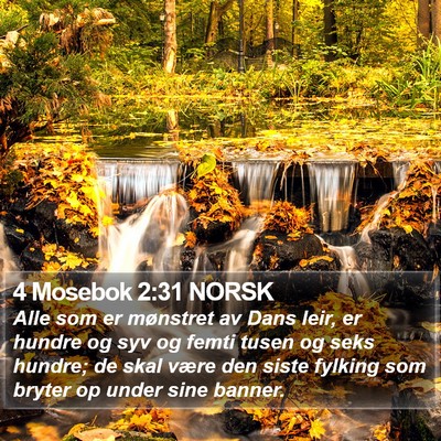 4 Mosebok 2:31 NORSK Bible Verse Image