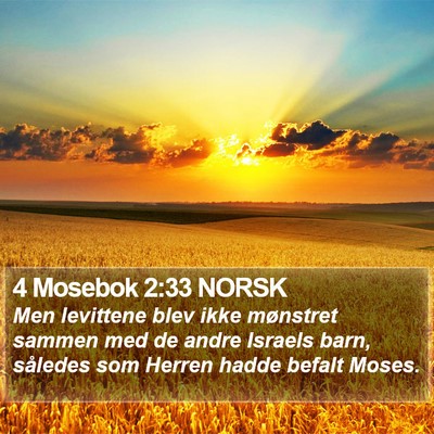 4 Mosebok 2:33 NORSK Bible Verse Image