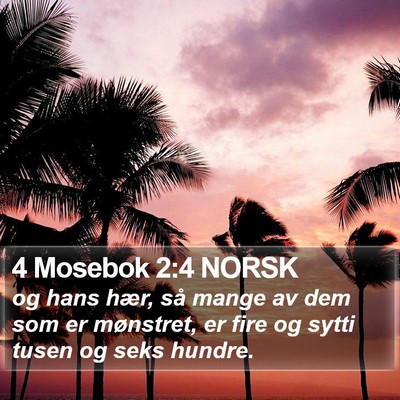 4 Mosebok 2:4 NORSK Bible Verse Image