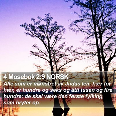 4 Mosebok 2:9 NORSK Bible Verse Image
