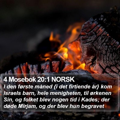 4 Mosebok 20:1 NORSK Bible Verse Image