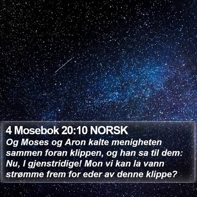 4 Mosebok 20:10 NORSK Bible Verse Image
