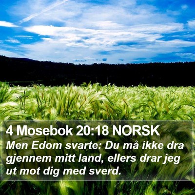 4 Mosebok 20:18 NORSK Bible Verse Image