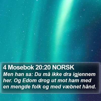 4 Mosebok 20:20 NORSK Bible Verse Image
