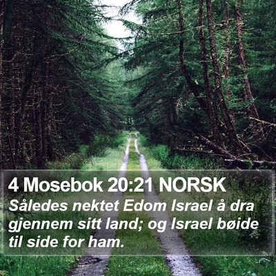 4 Mosebok 20:21 NORSK Bible Verse Image