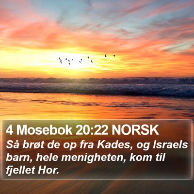 4 Mosebok 20:22 NORSK Bible Verse Image