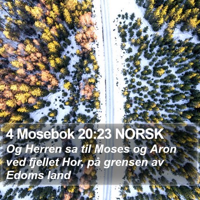 4 Mosebok 20:23 NORSK Bible Verse Image