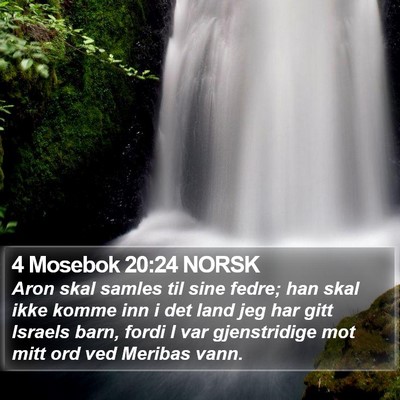 4 Mosebok 20:24 NORSK Bible Verse Image