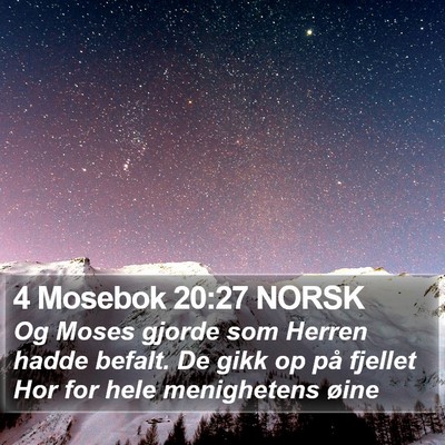 4 Mosebok 20:27 NORSK Bible Verse Image