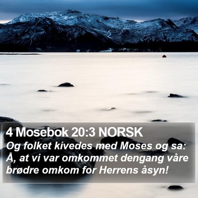 4 Mosebok 20:3 NORSK Bible Verse Image
