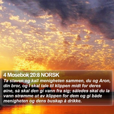 4 Mosebok 20:8 NORSK Bible Verse Image