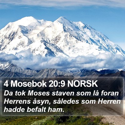 4 Mosebok 20:9 NORSK Bible Verse Image