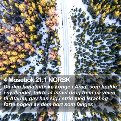 4 Mosebok 21:1 NORSK Bible Verse Image