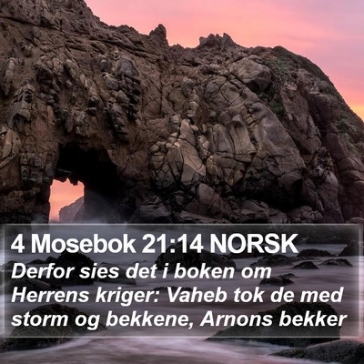 4 Mosebok 21:14 NORSK Bible Verse Image