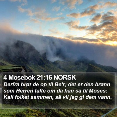 4 Mosebok 21:16 NORSK Bible Verse Image