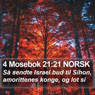 4 Mosebok 21:21 NORSK Bible Verse Image