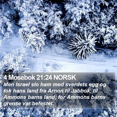 4 Mosebok 21:24 NORSK Bible Verse Image