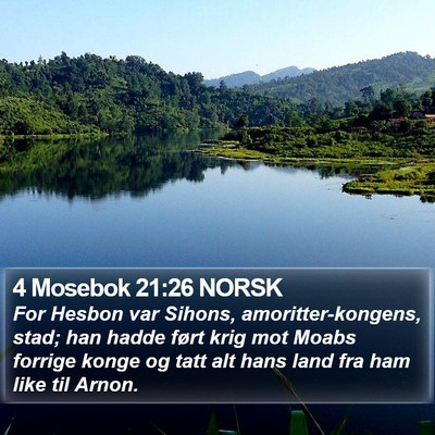 4 Mosebok 21:26 NORSK Bible Verse Image