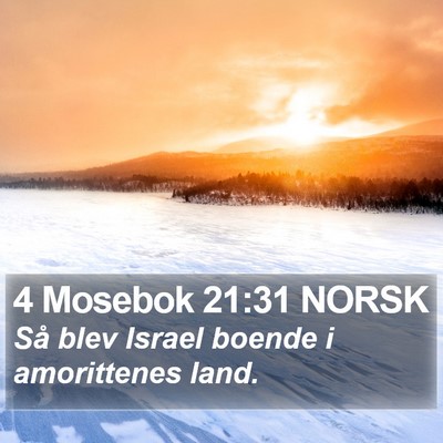 4 Mosebok 21:31 NORSK Bible Verse Image