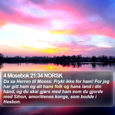 4 Mosebok 21:34 NORSK Bible Verse Image