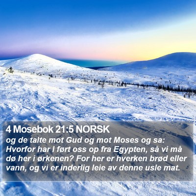 4 Mosebok 21:5 NORSK Bible Verse Image