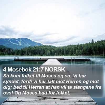 4 Mosebok 21:7 NORSK Bible Verse Image