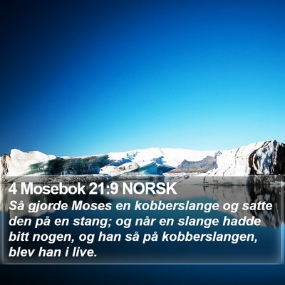 4 Mosebok 21:9 NORSK Bible Verse Image