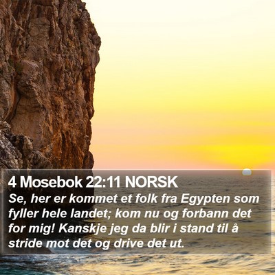 4 Mosebok 22:11 NORSK Bible Verse Image