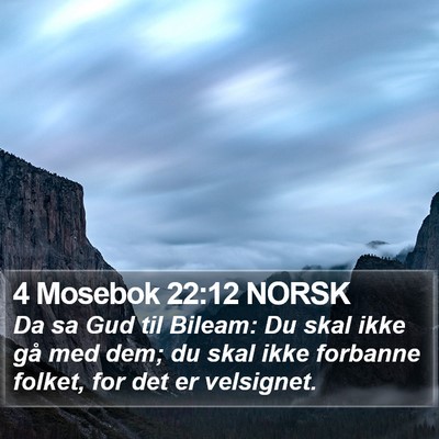 4 Mosebok 22:12 NORSK Bible Verse Image