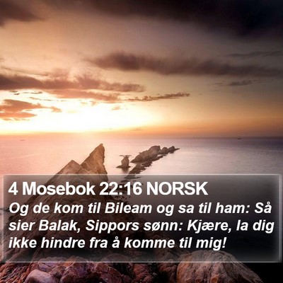 4 Mosebok 22:16 NORSK Bible Verse Image