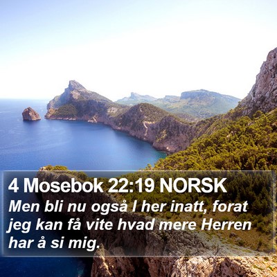 4 Mosebok 22:19 NORSK Bible Verse Image